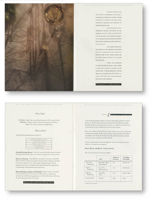 Sutter Home Catering Program brochure spread 2